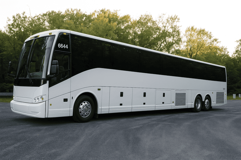 exterior of Charter Bus Rental Johns Creek coach bus