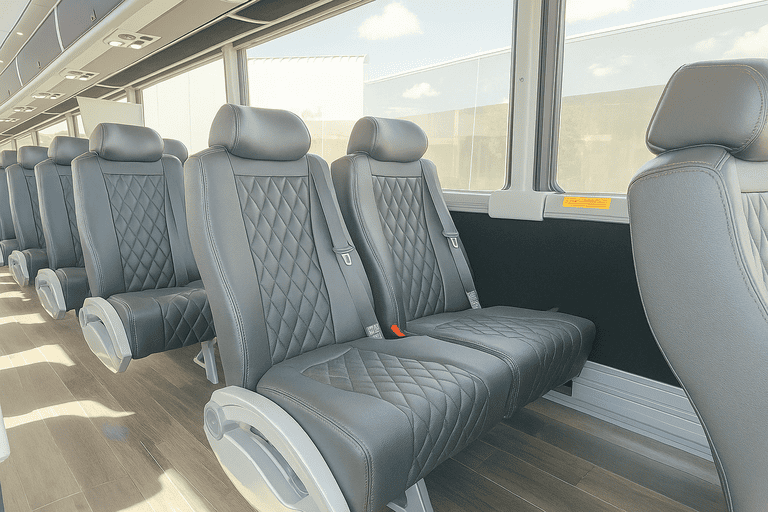 interior of Charter Bus Rental Johns Creek charter bus